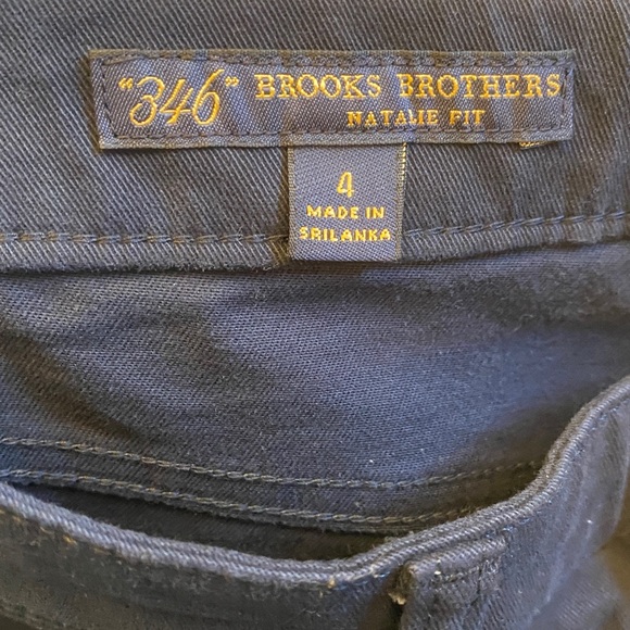 Brooks Brothers 346 Natalie fit Navy Blue Pants with Gold Details - Picture 2 of 13